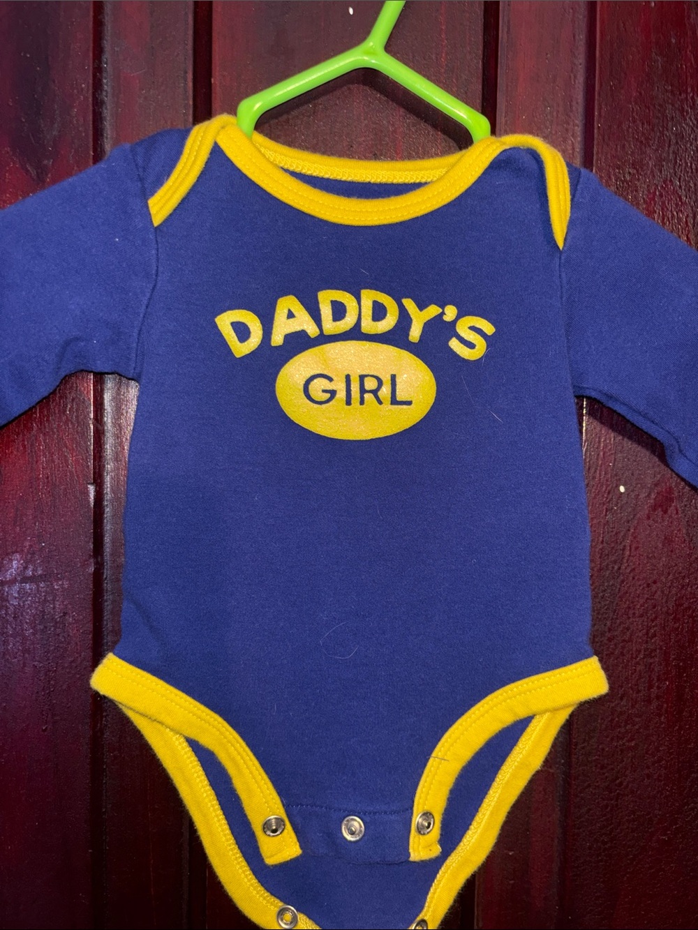 Carter's Navy and Yellow "Daddy's Girl" Baby Bodysuit
